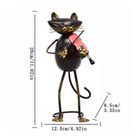 2 Pieces Jazz Feline Figurine Creative Home Decor Decorative for Desk