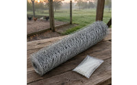 Galvanized Chicken Wire Roll Sturdy Farm Fencing Easy to Cut for Garden