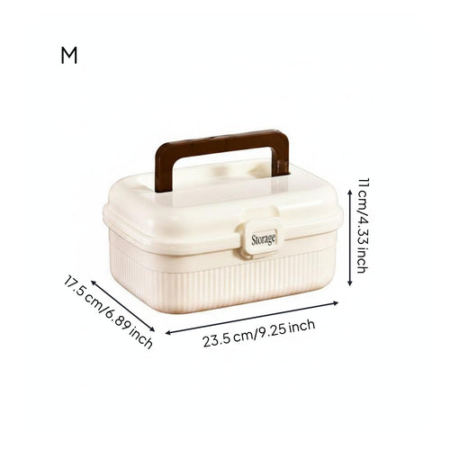Portable Medicine Box Lidded Medicine Storage Box Ribbed
