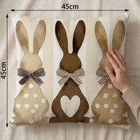 Easter Pillow Cover 45x45cm Throw Pillow Cover Soft Throw Pillow Case for Homeowners, Families, Holiday Decor