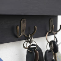 Farmhouse Wall Key Rack Solid Wood Entryway Organizer Easy Installation
