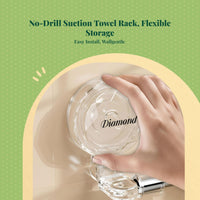 Stainless Steel Adjustable Suction Towel Rack Wall Mounted