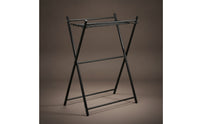Freestanding Clothes Rack with Hanging Bar Compact Foldable Clothes Drying Rack for Apartment, Bedroom