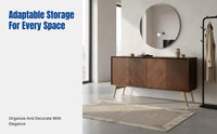Hardwood Sideboard, Entryway Storage Cabinet, Modern Minimalist Console, Vintage Hallway Furniture