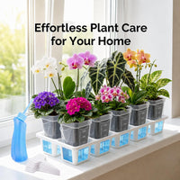 Self-Watering Plant Pot with Tray, Plastic, for Succulents and Seedlings