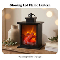 Electric Fireplace Lantern Flameless Fireplace Lantern No Heat Simulated Logs
