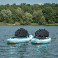 2 Pieces Kayak Seat with Backrest Padded Kayak Seat with Storage Bag Contoured Cushion for Kayakers, Paddleboarding