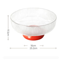 2-in-1 Fruit Colander Bowl High Clarity Snack Dish for Party