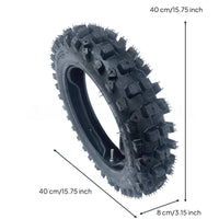 Bike Tire with Inner Tube Rough Terrain 80/100-10 Tire Thickened for Garage Repairs