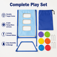 Disc Toss Game, Outdoor Yard Games for Beach Adults, Portable Metal Frame for Tailgate Family Entertainment