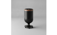 Wood-Grain Trash Can with Spring Lid Floor Standing Trash Can with Lid Glossy Wastebasket Easy to Clean for Kitchen