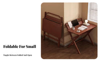 Foldable Computer Desk Folding Design foldable X-Frame Desk Space-Saving No Assembly Required for Remote Workers, Study Room