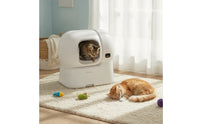 Automatic Cat Waste Container Anti-Scattering Enclosed Cat Waste Container Intelligent Pet Supply for Cats, Home, Living Room