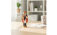 5 Pieces Wooden Nutcracker Ornament Charming Christmas Nutcracker Decoration Decorative Christmas Ornaments with Loops for Desks