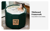 Foldable Bathing Bath Automatic Heating Portable Tub Foldable Design Space-Saving for Adults, Women
