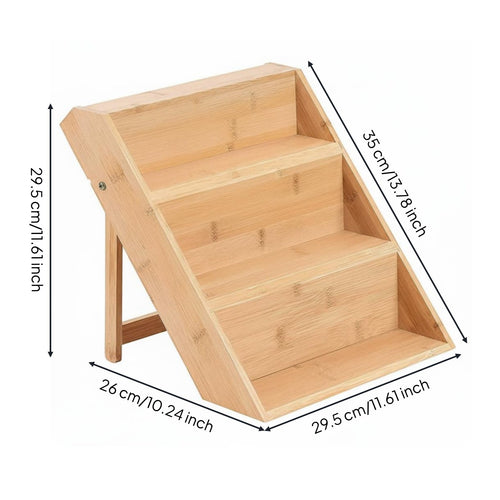 3-Tier Seasoning Rack Stable Design Multi-Layer Display Shelf Widened Shelves
