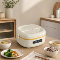 Portable Electric Lunch Box Self-Heating Electric Lunch Box with Stainless Steel Container Digital Food Warmer with Stainless Steel Container Leakproof for Office Workers, Commuters, Students, Travel, School