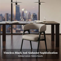 Upholstered Dining Armchair Nordic design Upholstered Wooden Armchair with Armrests Ergonomic Backrest for Hoteliers, homeowners