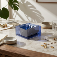 Acrylic Storage Box Easy to Clean Angled-Sided Box High Transparent Nesting Acrylic Storage Boxes