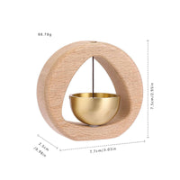 Stick-on Door Chime Japanese Design Shopkeepers Bell Solid Wood for Entryway