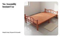 Installationno-Assembly Foldable Slatted Bed No Assembly Required Foldable Slatted Bed Frame Space-Saving Bedroom Furniture Cooling Surface for Tenants, Students, Apartment Dwellers, Rental Room, Dormitory, Small Apartments, Dorm Rooms