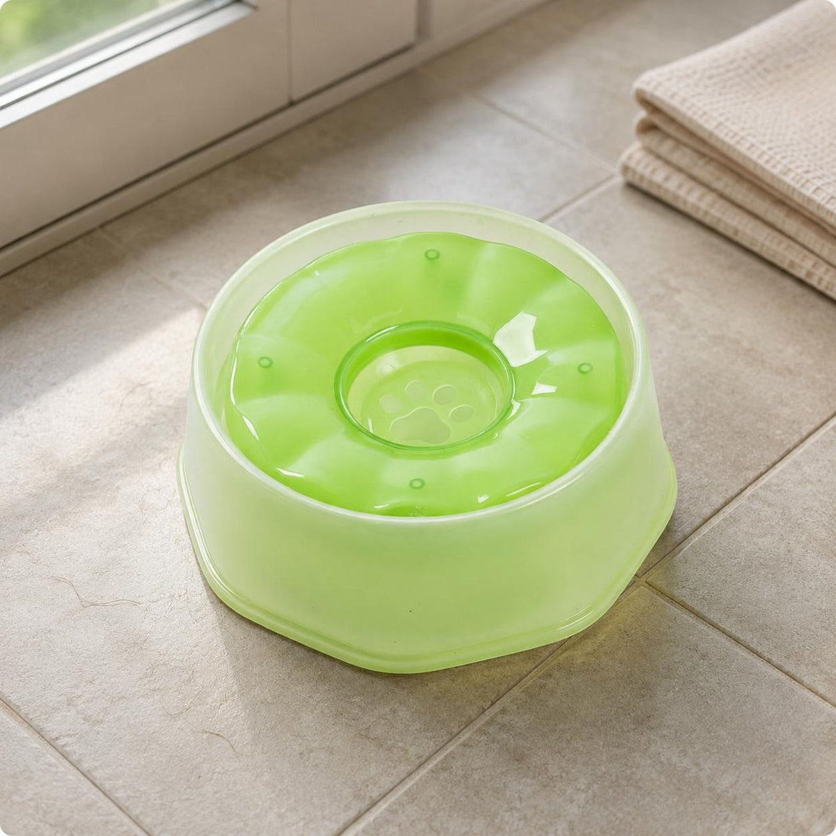 Circulating Water Bowl Dripless Floating Water Bowl Easy Clean for Cats, Dogs