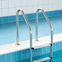 Stainless Steel Pool Ladder Non-Slip Pool Ladder with Handrails Installation without Holes for Homeowners, in-Ground Pools