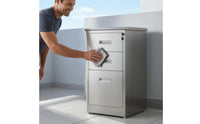 Lockable Steel Filing Cabinet   Three-Drawer Steel Cabinet Rust-Resistant