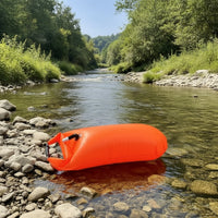 High-Visibility Inflatable Swim Buoy Open Water Swimming Safety Buoy Lightweight Swim Bubble Portable for Swimmers, River Swims, Beach