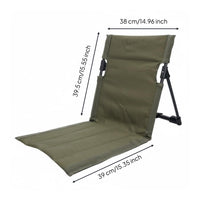 Reclining Beach Lounge Chair Lightweight Folding Beach Chair Easy to Clean Outdoor Seating Fade Resistant for Garden