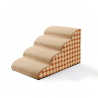 Pet Stairs with Removable Cover Washable Pet Ramp with Steps Sturdy for Indoor