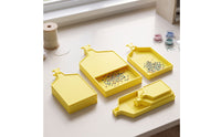 3 Pieces Nested Diamond Painting Drill Tray Stackable Bead Sorting Tray with Spout Ribbed for Crafters