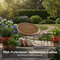 4 Pieces 4-Piece Woven Sofa and Chair Set Handwoven Design Outdoor Furnishing sturdyDuty Frame Easy to Clean for Families, Patio