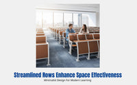 Lecture Hall Row Chair, Fixed Auditorium Seating, Aluminum Alloy Frame
