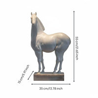 New Chinese Aesthetic Horse Statue Auspicious Gift Desktop Horse Statuette High-End Design Tabletop Figurine for Entryway