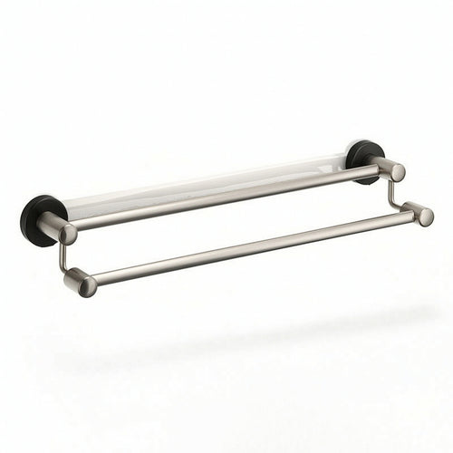 Double Towel Bar Space-Saving Towel Rack with Double Bar Heavy Duty for Renters