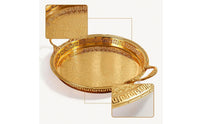 Serving Tray with Handles Ornate Metal Serving Tray Polished for Hosts