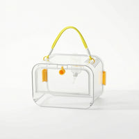 Transparent Hamster Carrier with Water Bottle Compact Portable Hamster Carrier Breathable Carry Case Sturdy for Vet Visits