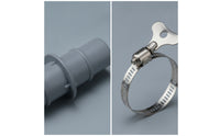 2 Pieces Universal Pool Vacuum Hose Adapter Compatible Hose Adapter with Clamps Easy Connection Sturdy