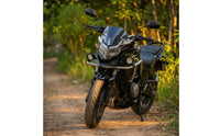 Mesh-Style Headlight Guard with Mounting Brackets Black Motorcycle Headlight Guard Metal Bolt-on for Adventure Riders