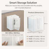 Bedroom Wall Mounted Tissue Box Holders, Decorative Rectangular Dispenser for Families, Punch Holder for Home, Creative 3D Design for Versatile Use