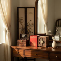 Wooden Jewelry Box Large Capacity Multi-Layer Jewelry Cabinet Dust-Resistant Household Storage for Bedroom
