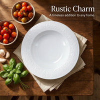 Alice Lace Soup Plate, 8.75 Inch Ceramic Dinnerware