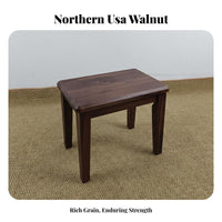 Square Wooden Stool Long-Lasting and Sturdy Low Four-Legged Seat Multi-Purpose