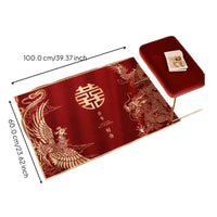 Red non-slip oval mat