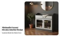 Large Capacity Sideboard Buffet Cabinet Multi-Functional Dining Room Storage Hutch Stylish Design Modern Bar Cabinet Spacious Countertop for Entertainers, Homeowners, Families