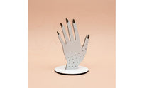 2D Wood Band Display Gift Idea Hand-Shaped Jewelry Display Stand Sturdy Base