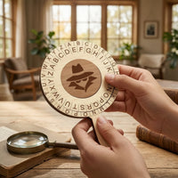 Decoding Wheel with Handle Detective Compact Wheel Circle for Tabletop Games
