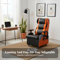 Lounge Station with Rotating Tray Reclining Function Computer Armchair Sofa-Like Comfort Ergonomic Design for Adults