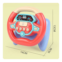 Lights and Sounds Toddler Steering Wheel Toy Educational Simulation Steering Wheel Early Education Light up Driving Toy Great Gift Idea for Toddlers, Preschoolers, Babies, High Chair, Stroller